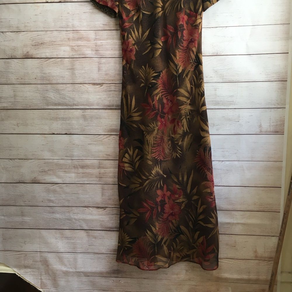 VIRGO FLORAL/LEOPARD‎ PRINT MAXI DRESS - Picture 3 of 9